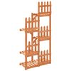 vidaXL Flower Stand Brown Solid Wood Fir Tall Flower Stand Rectangular