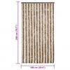 vidaXL Fly Curtain Dark Brown and Beige 39.4x78.7" Chenille