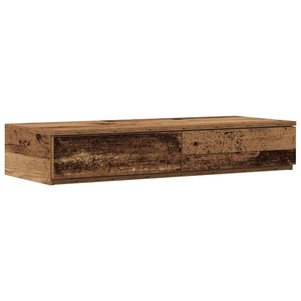 vidaXL Bed Drawers Old Wood 31.50 x 14.37 x 6.50 in Engineered Wood