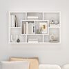 vidaXL Wall Shelf White Engineered wood Medium Wall Shelf Rectangular