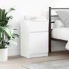 vidaXL Bedside Cabinet White Engineered wood Medium Bedside Cabinet