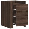 vidaXL Bedside Cabinet Brown oak Engineered wood Compact Bedside Cabinet