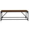 vidaXL Coffee Table Brown Oak Engineered Wood, Metal Standard Modern