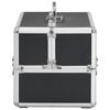 vidaXL Make-up Case 8.7"x11.8"x8.3" Black Aluminum