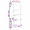 vidaXL Bookshelf Grey sonoma 60 x 24 x 168 cm Engineered wood