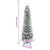 vidaXL Christmas Tree White and Green PVC, PE, Steel Slim