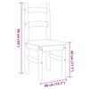 vidaXL Dining Chair Honey Solid pine wood Standard Classic/Traditional