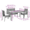 vidaXL Garden Dining Set Black and cream white