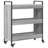 vidaXL Kitchen Trolley Gray Sonoma 27.6"x11.8"x32.3" Engineered Wood