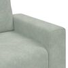 vidaXL Sofa Chair Light Gray Velvet, Plywood, Steel, Plastic Single