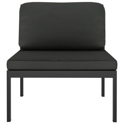 vidaXL 4 Piece Patio Lounge Set with Cushions Aluminum Anthracite