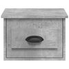 vidaXL Wall-mounted Bedside Cabinet Concrete Grey Engineered wood