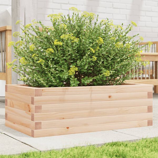vidaXL Garden Planter Natural Wood Solid Pine Wood 27.6x15.7x9.1 in