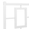 vidaXL Bed Frame White Powder-Coated Steel Super King Bed Frame
