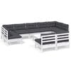vidaXL Garden Lounge Set White, Anthracite