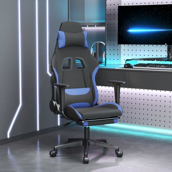 vidaXL Gaming Chair Black and Blue
