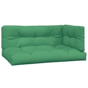 vidaXL Pallet Cushion Set of 3 Green Polyester UV-resistant