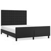 vidaXL Bed Frame without Mattress Black 53.9"x74.8" Full Faux Leather