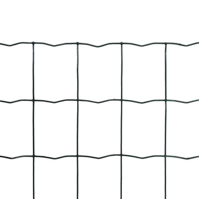 vidaXL Euro Fence Steel 82ft x 3.9ft Green