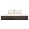 vidaXL Outdoor Lounge Bed Brown and cream white