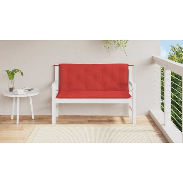 vidaXL Garden Bench Cushion Set of 2 Red Oxford fabric (100% polyester)