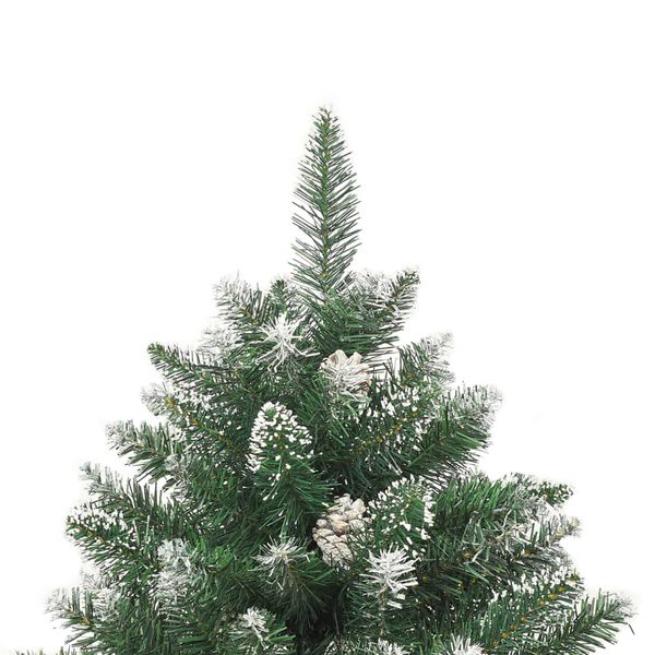 vidaXL Christmas Tree Green and white PVC, steel 240 in Foldable