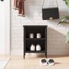 vidaXL Shoe Cabinet Black Engineered wood, powder-coated steel Medium