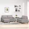 vidaXL 3 Piece Sofa Set with Cushions Light Gray Fabric