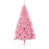 vidaXL Christmas Tree Pink PVC, Steel Large Decorative Inlays
