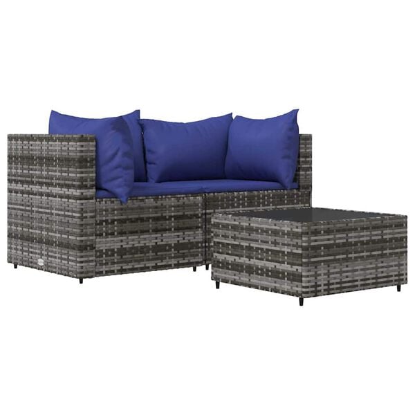 vidaXL Patio Lounge Set Gray