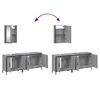 vidaXL Bathroom Furniture Set Grey sonoma