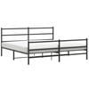 vidaXL Bed Frame Black Powder-coated steel 72x84 in Bed Frame