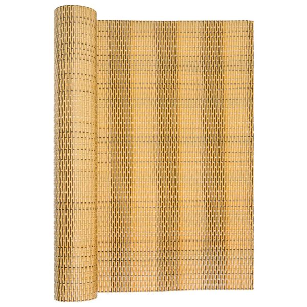 vidaXL Balcony Screen Light Brown 236.2x39.4" Poly Rattan