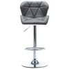 vidaXL Bar Stool 2 pcs Grey 17.32 x 18.90 x 41.54 in Faux Leather