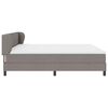 vidaXL Box Spring Bed with Mattress Taupe 78.74 x 78.74 in Fabric