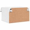 vidaXL Wall-mounted Bedside Cabinet White Engineered wood Bedside Cabinet