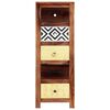 vidaXL Side Cabinet Natural wood and mixed patterns