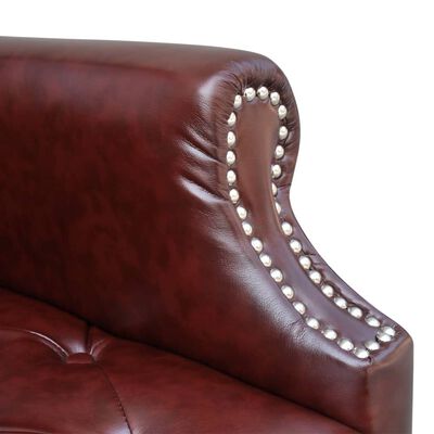 Artificial Leather Office Chair Adjustable Swivel Brown