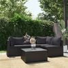 vidaXL Patio Sofa Black