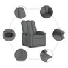 vidaXL Recliner Chair Dark grey Polyester fabric, metal, plywood Large