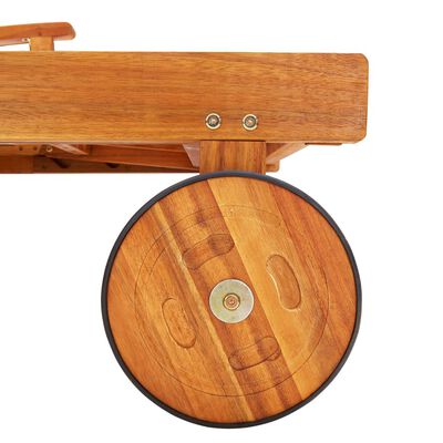 Wheel of wooden lounge chair