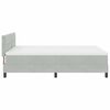 vidaXL LED Box Spring Bed Light Grey 62.99 x 78.74 in Velvet