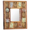 vidaXL Mirror Multicolor Solid reclaimed wood Medium Decorative Inlays