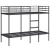 vidaXL Bunk Bed Black Steel and mesh fabric