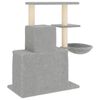 vidaXL Cat Tree Light gray Engineered wood, Plush, Sisal Large Durable
