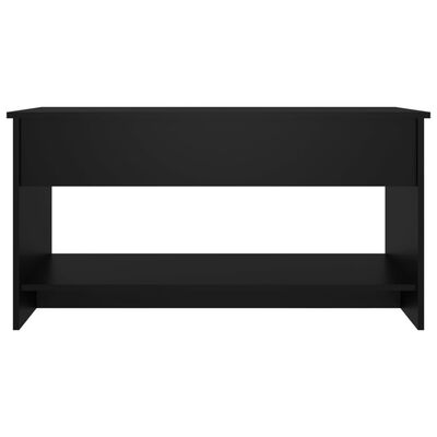 vidaXL Coffee Table Black 40.2"x19.7"x20.7" Engineered Wood