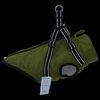 vidaXL Dog Coat Army green Polyester, Fleece M Waterproof Dog Coat