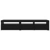 vidaXL TV Cabinet 2 pcs Black Oak 76.77 x 13.78 x 15.75 in