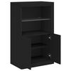 vidaXL Side Cabinet Black Engineered Wood Medium Side Cabinet