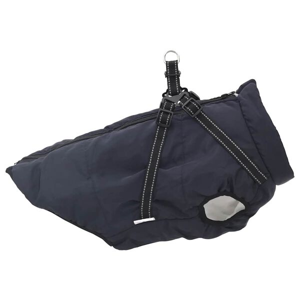 vidaXL Dog Coat Navy Blue Polyester, Fleece 6XL Waterproof materials